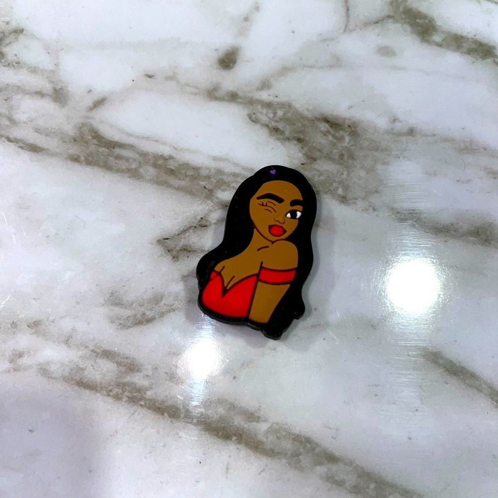 Black Woman Croc shoe charm ❤️